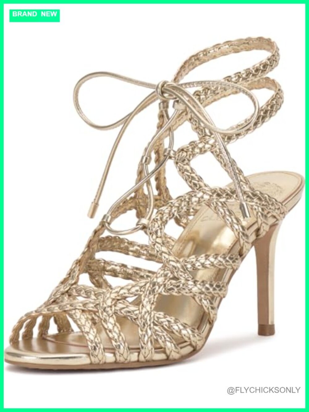 Faux Leather Lace Up Stiletto Heeled Sandals Formal